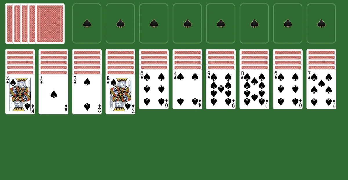 Start spider solitaire game