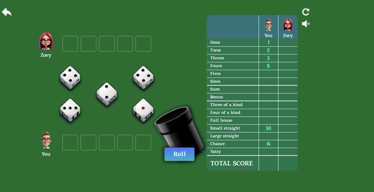 Play Yahtzee Free Online